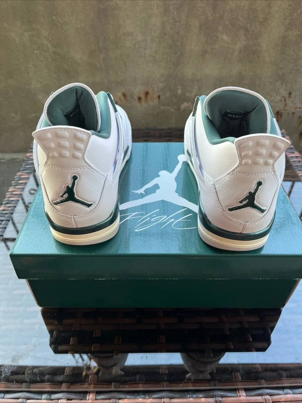 Nike Air Jordan 4 Retro ‘Oxidized Green’ White FQ8138-103 Men’s 8.5